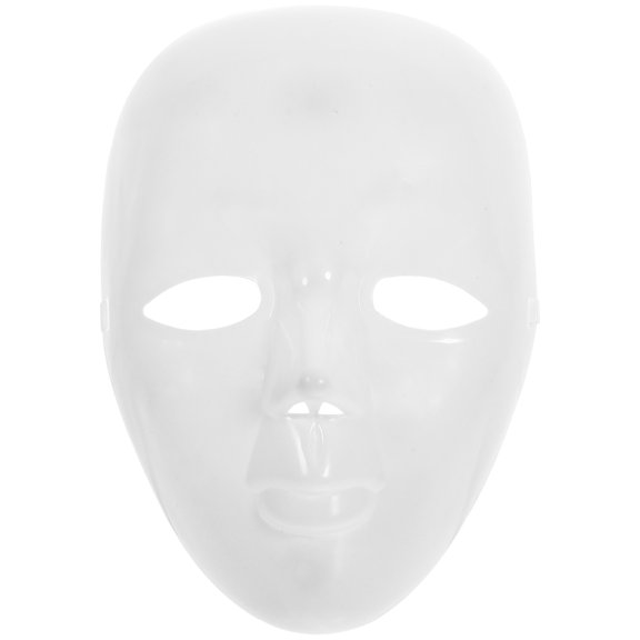 Máscara en blanco, máscara blanca para mascarada, disfraz de cara completa, máscara sin pintar, accesorios para cosplay, accesorio para cosplay