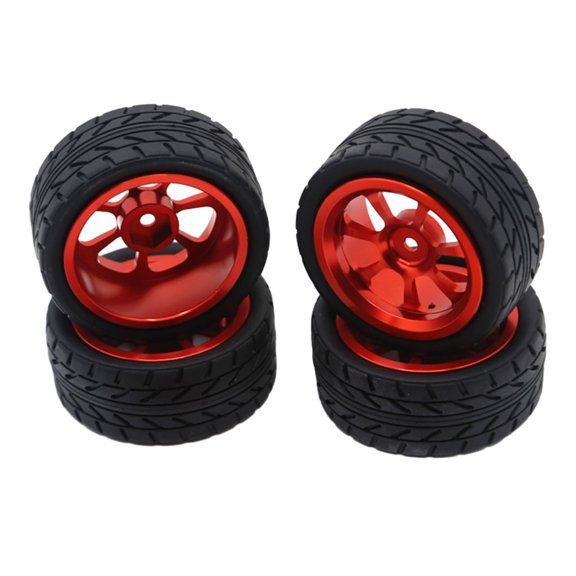 Llantas de aleación de aluminio Vogacara para coche de control remoto Wltoys 1/18 A949 rojo