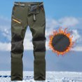 thumbnail image 1 of Ceisia Gift Men's Winter Casual Pants - Faddish Solid Patchwork Sports Zipper Pockets Trousers, 1 of 3
