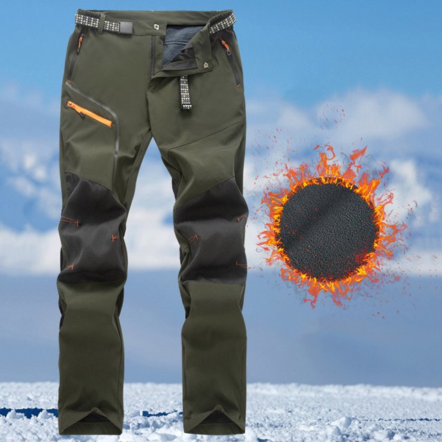 Ceisia Gift Men's Winter Casual Pants - Faddish Solid Patchwork Sports Zipper Pockets Trousers