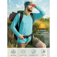 thumbnail image 2 of QUALICOS Protección Solar para Hombre UPF 50+ Manga Larga Ligera y Transpirable para Natación y Senderismo Al Aire Libre Azul (Talla L), 2 of 5