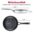 thumbnail image 2 of Sartén KitchenAid de acero inoxidable pulido de 5 capas, 21 cm, 2 of 9