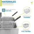 thumbnail image 4 of Freidora Eléctrica Onof de 12L, Acero Inoxidable, Profesional para Restaurantes o Comercios, Ajuste de Temperatura, 4 of 5