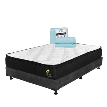 Colchón Queen Size Ghana Restonic + Box + Juego de Sábanas Trinity ...