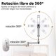 thumbnail image 2 of Miraura Espejo para Bano con Luz LED Espejo de Maquillaje con Aumento 1X 5X Antiempanante Giratorio 360 con Brazo Extensible y Luz Blanca Regulable Recargable, 2 of 8