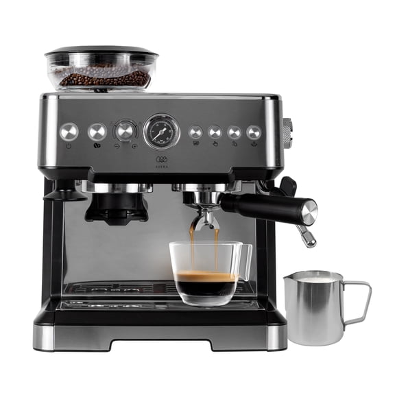 Cafetera Espresso tipo Barista con molino, 19 Bares de presión, Capacidad de 2.8 Lts AVERA CAF06