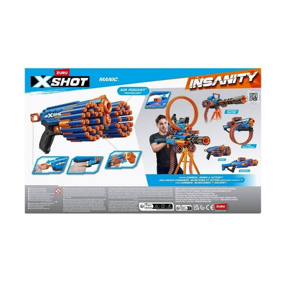 Lanzador Zuru X-SHOT Manic Blaster 24 Dardos