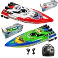 thumbnail image 1 of Barco RC, barcos de carreras con Control remoto para piscinas y lagos, Mini lancha rápida, juguetes de aventura al aire libre, barco eléctrico, juguetes para niños, 1 of 4