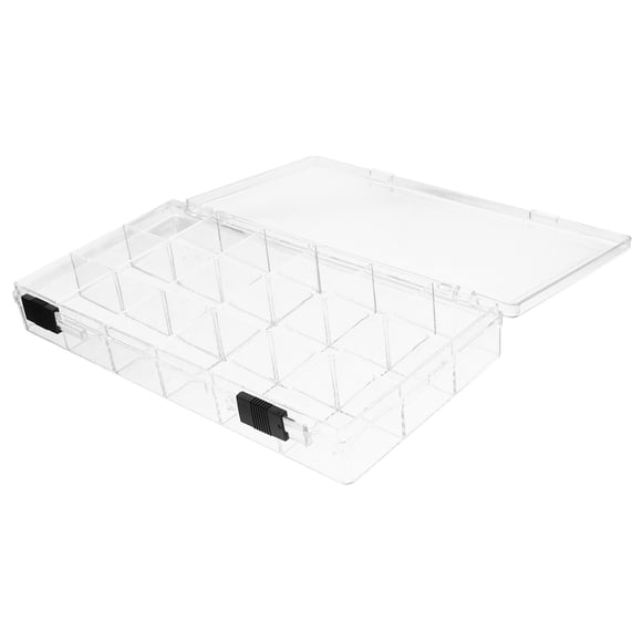 Contenedor de divisor de organizador de joyería de joyería de 18 compármacencias perlas de joyería estuche de almacenamiento colgante