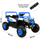 thumbnail image 5 of Montable Electrico para Niños Mini 4x4 Bluetooth Luz Sonido Batería 12v - Azul, 5 of 7