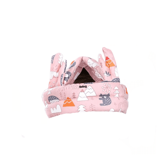 Gorro Protección Caídas Cascos Bebé Belug Rosa