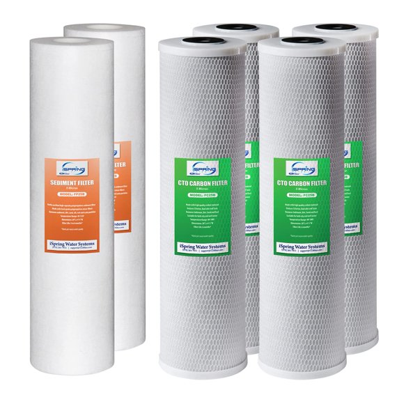 Paquete de reemplazo de filtro de agua iSpring F6WGB32B de 3 etapas
