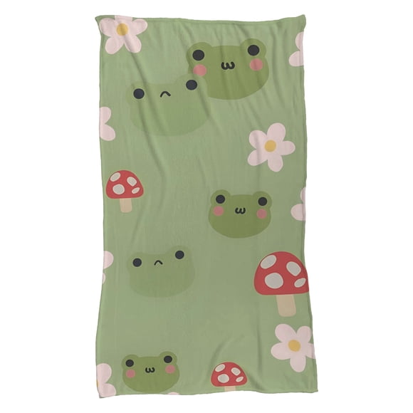 Cobija Manta Frazada Juana Gallo Diseño de Ranas Hongo Ultra Suave
