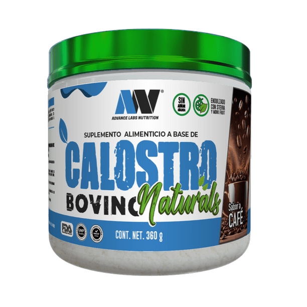 Calostro Bovino en Polvo Advance Labs Naturals Stevia y Monk Fruit Café 60 Serv 360g