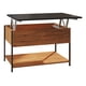 thumbnail image 5 of MESA EXTENSIBLE − BERNA  Mesa de Centro Elevable,  Mesa Auxiliar Estancia, Recámara y Oficina, Patas Metálicas, Tablero Laminado Texturizado  (NEGRO LISO )0, 5 of 9