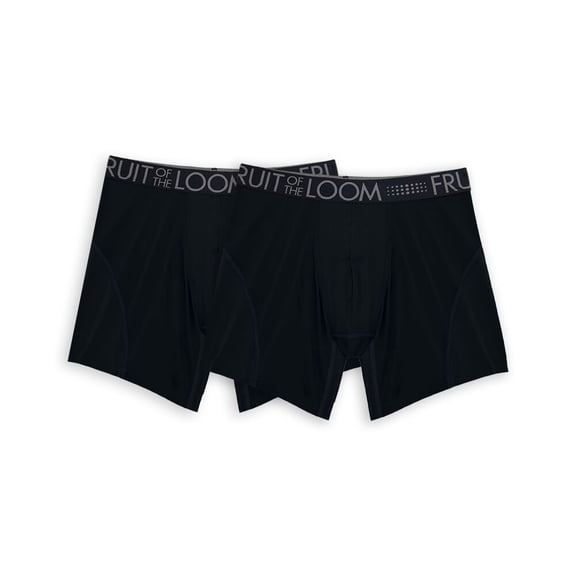 Bóxer Ajustado Fruit of the Loom, para hombre Breathable Performance , Negro, Talla EG, 2 Piezas