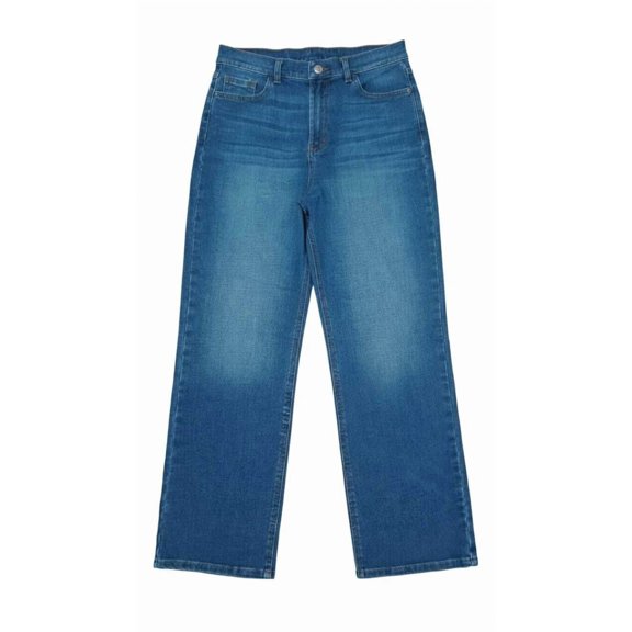 Pantalón Simply Basic para Dama, Corte Recto Azul Medio Talla EEG