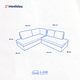 thumbnail image 5 of Sillón Sala Leon Esquinera En L 2 Piezas 5 Plazas Linato Armada Azul, 5 of 7