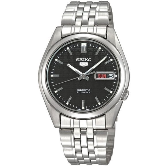 Seiko Reloj de Vestir Automático para Hombre 5 SNK361K de Acero Inoxidable Negro