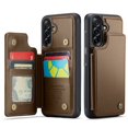 thumbnail image 1 of Funda para Samsung Galaxy A56 5G con tarjetero, tipo cartera para hombre y mujer con bloqueo RFID, de cuero resistente, con soporte y cierre magnético, a prueba de golpes para Samsung Galaxy A56, 1 of 10