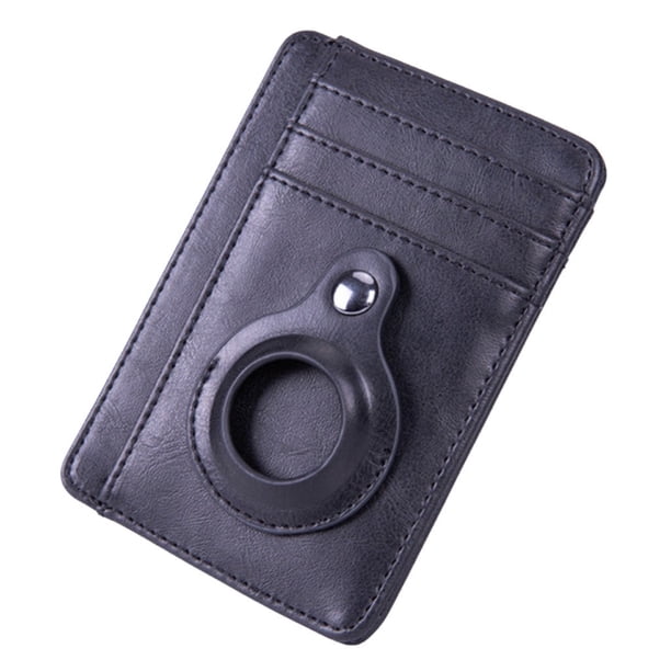 Tarjetero con Espacio para AirTag - Negro Genérica Tarjetero de Piel Sintética