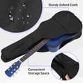 thumbnail image 3 of Funda impermeable para guitarra de 38 pulgadas con correa para guitarra acústica (negra), 3 of 8