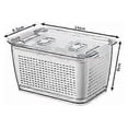 thumbnail image 4 of Fresh Produce Vegetable Fruit Storage Containers - Stay Fresh Containers For Refrigerator - Draining Crisper With Strainers,white, 4 of 4