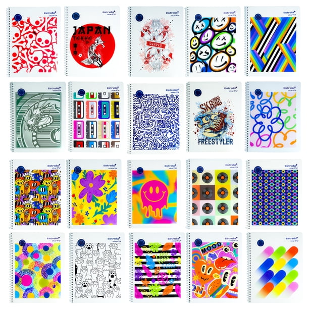 Cuadernos Espiral Profesional Cuadro Grande Estrella Star Kid 100 Hojas Caja Con 36 Libretas