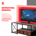 thumbnail image 3 of Mueble para TV con Cajones y Estantes Abiertos Centro de Entretenimiento Industrial para TV de 65 70 y 75 Pulgadas, 3 of 6