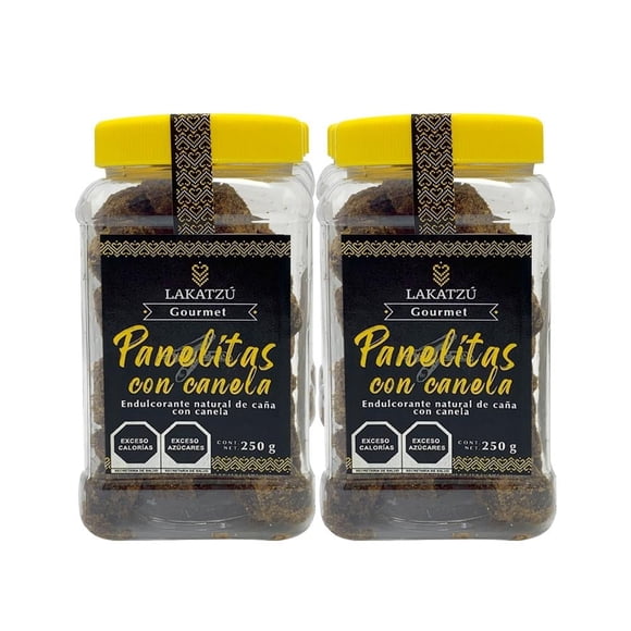 Panelitas con canela Lakatzú 6 envases de cubos para endulzar c/u de 250 g