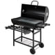 thumbnail image 3 of Asador de Carbón Tipo Barril STANEW Negro con Ruedas, Termómetro, Estante Inferior y Área Amplia para Barbacoa al Aire Libre, 3 of 5