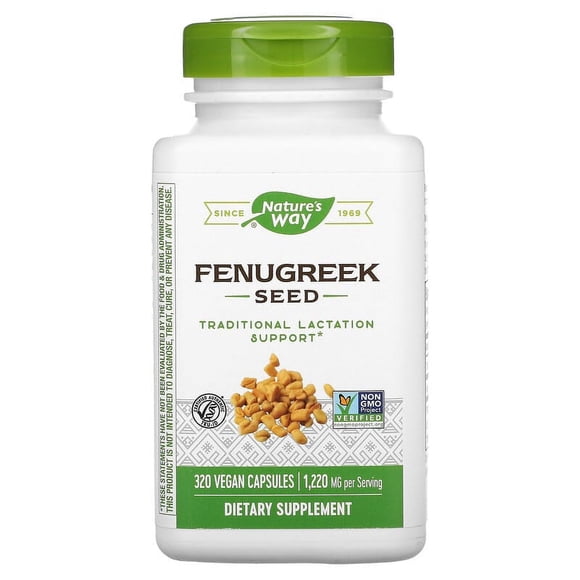 Nature's Way | Fenugreek Seed, 320 Cápsulas, Apoyo a la Lactancia