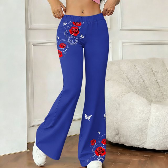 TaTaai Women's Loose Comfortable Flared Wide Leg Yoga Pants Fashion Casual Sports Fitness Trousers Soft Breathable All Match Daily Wear Gift