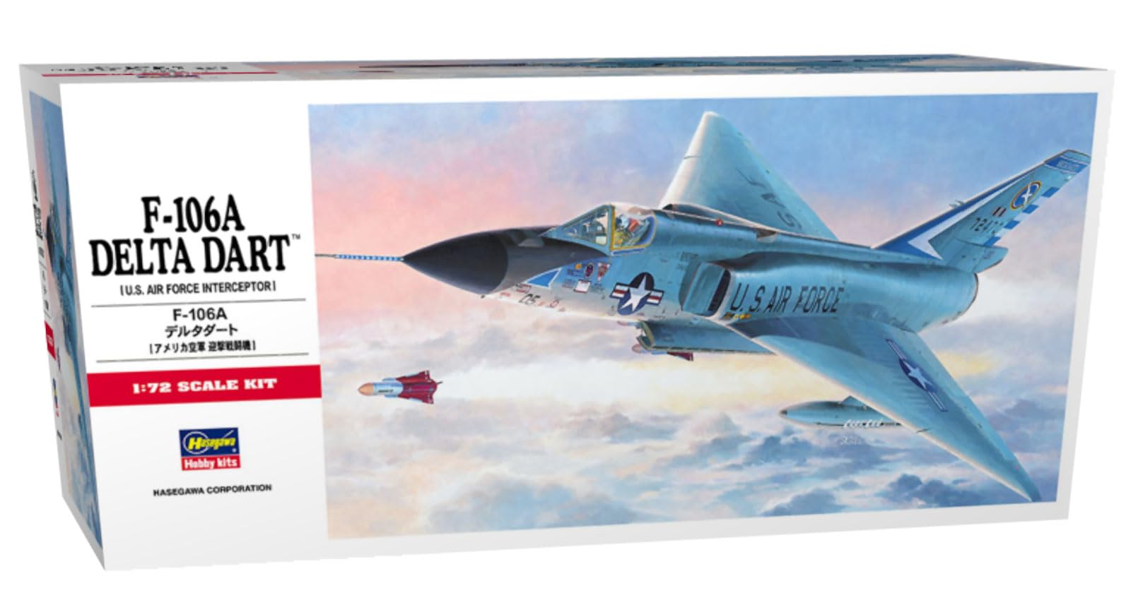 Hasegawa HAC11 Kits de construcción de modelos F-106A Delta Dart escala 1:72