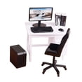 thumbnail image 1 of Juego de silla de escritorio para computadora a escala 1:12, escenas de muebles en miniatura, silla de escritorio de oficina en miniatura blanco, 1 of 9