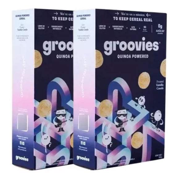 Cereal Groovies Quinoa S/Gluten Vainilla 500g 2 Pack