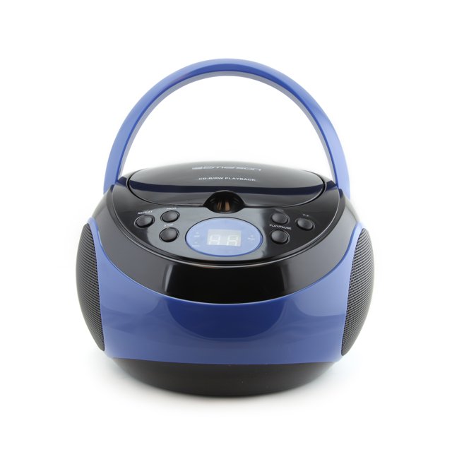 Emerson EPB-3000 Portátil CD Player con Radio Estéreo AM/FM, Azul