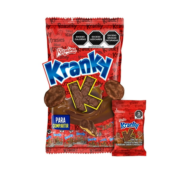 Hojuela de maíz Ricolino Kranky sabor chocolate 300 g