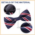 thumbnail image 3 of AUSKY 8 juegos de elegantes corbatas de moño ajustables preanudadas para hombres y niños, 3 of 8