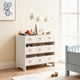 thumbnail image 1 of SONGMICS UGKR033W10 - Organizador de Juguetes para niños con 9 Cajas de Tela no Tejida, para habitación de niños y Sala de Juegos, Espacioso, 11.6 x 24.6 x 23.6 pulgadas, Blanco Nube, 1 of 8