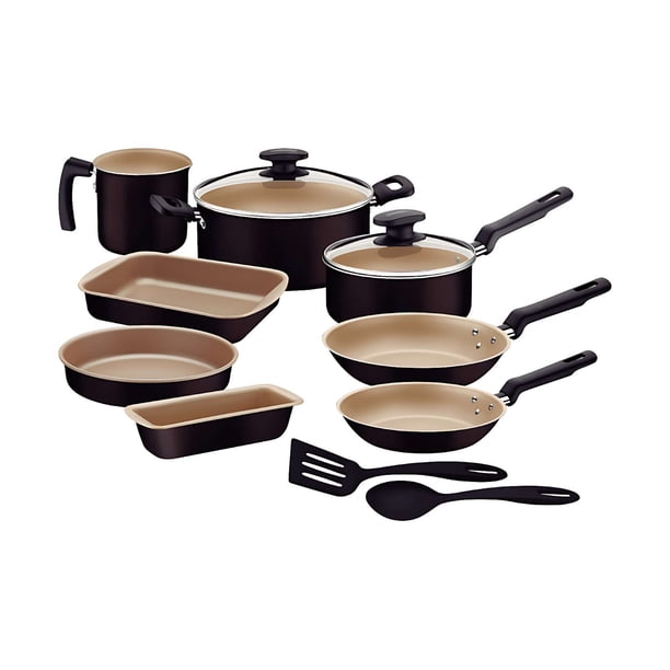 Batería de Cocina Tramontina 12 Piezas Color Negro Modelo 27899-484