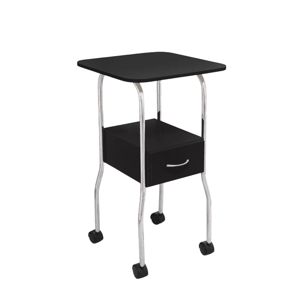 Carrito organizador, Bluelander, con Cajón y Repisa, Carrito de Almacenamiento Capacidad 30 Kg, Organizador, Negro