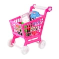 thumbnail image 3 of Juego de carrito de compras para niños, modelo de mini carrito de compras de supermercado, juego de roles, Rosa, 3 of 9