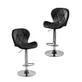 thumbnail image 1 of SET DE 2 BANCOS PARA BARRA ASIENTO DE VINIPIEL COLOR NEGRO, 1 of 4