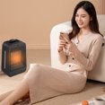 thumbnail image 1 of Calefactor portátil cerámico de 1500W - Calefactor portátil de calentamiento rápido con oscilación de 120°, 3 niveles de calor y protección contra volcamientos para dormitorio, oficina, escritorio, 1 of 6