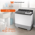 thumbnail image 2 of White Westinghouse  Lavadora doble tina  25 kg  WWXCTT332009QBK Gabinete polipropileno alto impacto  4 niveles de agua  4 perillas de control  Bajo consumo de energía  Ahorro de agua, 2 of 7