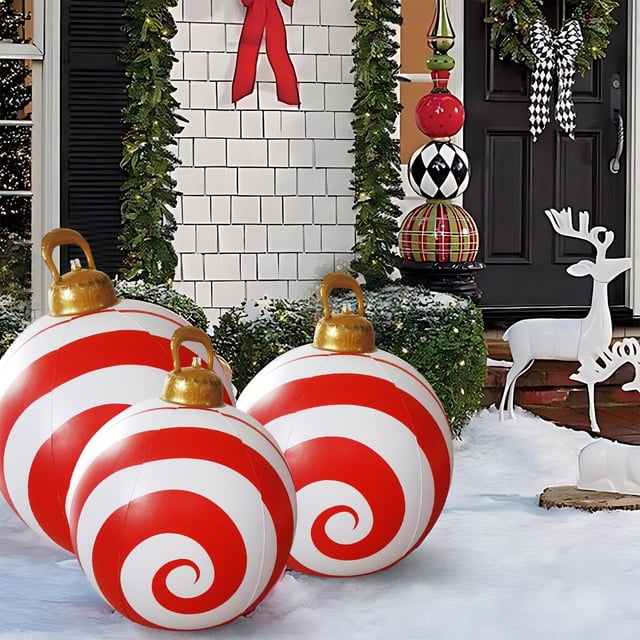 Árbol de Navidad inflable de 60 cm para exteriores | Decoración navideña de PVC resistente a la intemperie | Incluye inflador y estaca