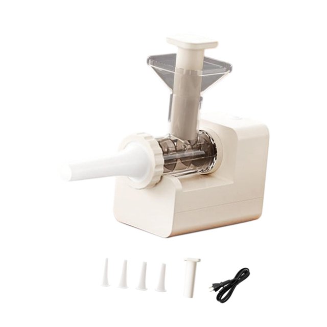 Máquina embutidora de salchichas eléctrica, embutidora de salchichas casera resistente, bricolaje Blanco