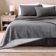 thumbnail image 2 of Manta de Cama de Felpa Sherpa Bare Home Reversible Liviana Tamaño Twin/Twin XL Gris, 2 of 6
