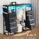 thumbnail image 1 of Closet Ropero 10 Cajones Y Led Mueble Para Ropa Organizador, 120x40x130cm, Negro, 1 of 6